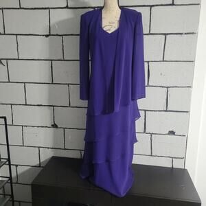 Wedding/ Party Elegant Purple Dress Set Sz 8